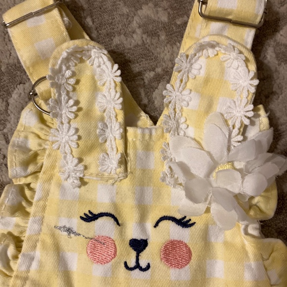 Bunny overalls 0-3 baby - Picture 2 of 2